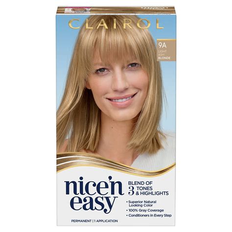 clairol ash blonde|Clairol Nice'n Easy Permanent Hair Color Cream, 8A Medium .